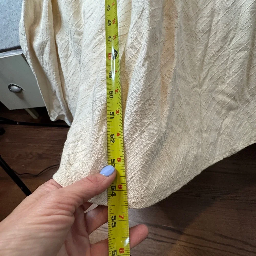 Cor D Terra Cotton Smocked Maxi Dress Beaded‎ Applique Brazil - Picture 7 of 8